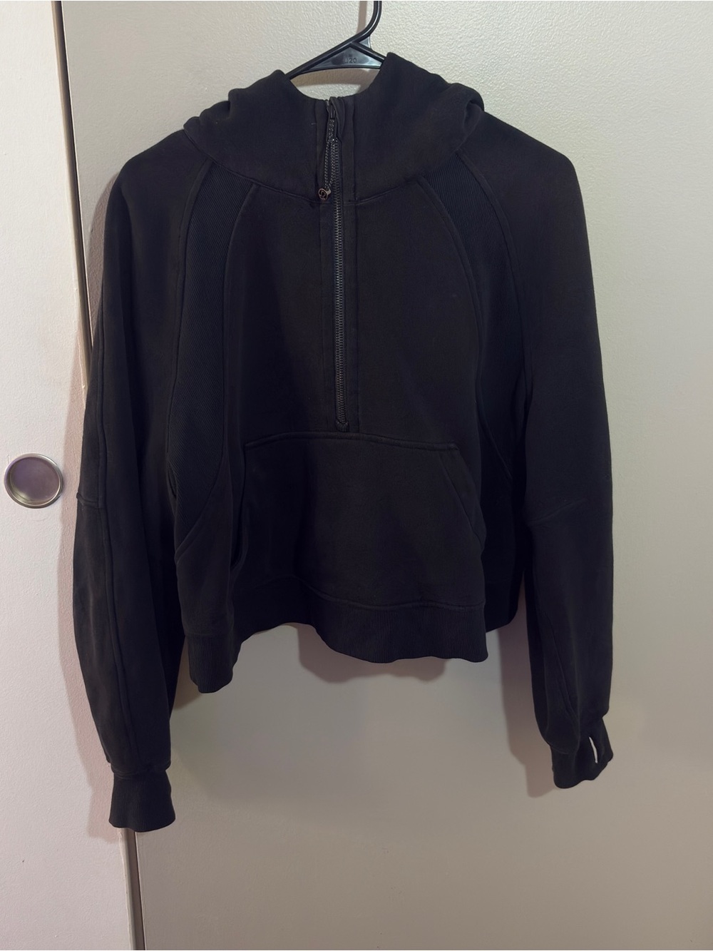 Lululemon Scuba Oversized 1/2 Zip Hoodie in Black Size Women’s Medium-Large